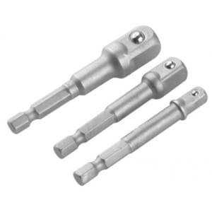 Set adaptoare, pentru carota, 3 buc, 1/4" x 65 mm, 3/8" x 65 mm, 1/2" x 70 mm, Tolsen